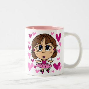 Ballerina Girl Two-Tone Coffee Mug