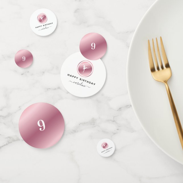 Ballerina Girls Ballet Pink Rose Gold Cute Dancing Confetti (Group)