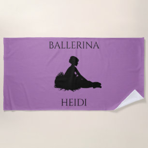 BALLERINA girl's beach towel. Beach Towel