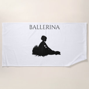 BALLERINA girl's beach towel. Beach Towel