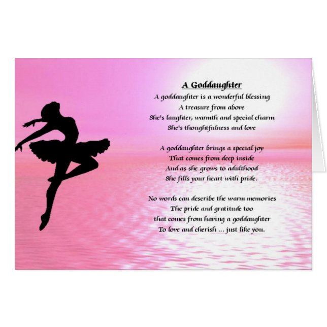 Ballerina Goddaughter Poem (Front Horizontal)