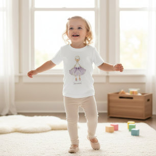 Ballerina Goose Cute Lavender Tutu Toddler  Baby T-Shirt