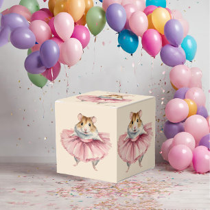 Ballerina Hamster Girls Birthday Favor Box