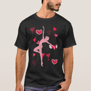 Ballerina Hearts En Pointe Ballet Dancer Dancing B T-Shirt