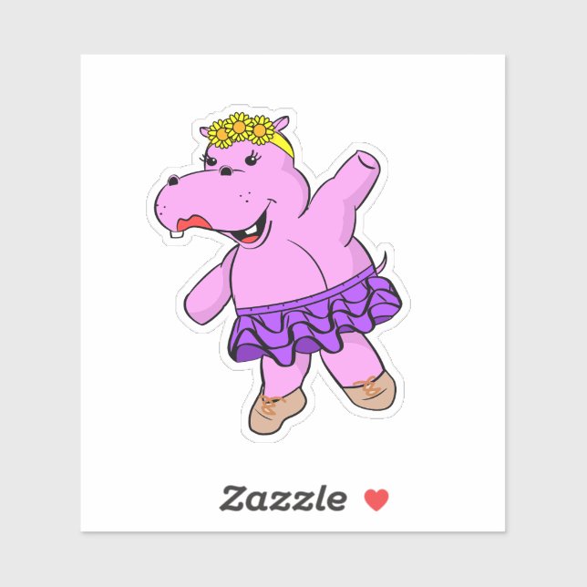 Ballerina Hippo With Tutu (Sheet)
