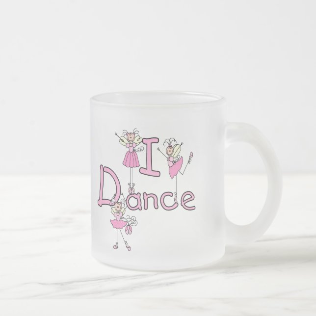 Ballerina I Dance T-shirts and Gifts Frosted Glass Coffee Mug (Right)