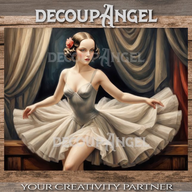 Ballerina in Art Deco -Decoupage- Tissue Paper (Creator Uploaded)