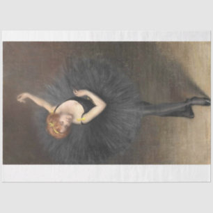 Ballerina in Black Decoupage Paper