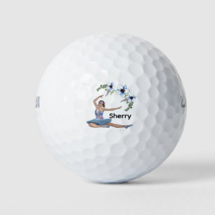 Ballerina in Blue Personal Name Golf Balls