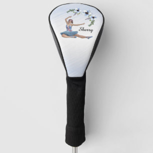 Ballerina in Blue Personal Name Golf Head Cover