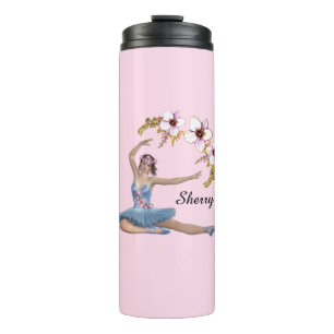 Ballerina in Blue Personal Pink Thermal Tumbler