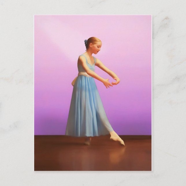 Ballerina in Blue Postcard (Front)