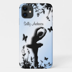 Ballerina in Garden Blue Personal Case-Mate iPhone Case