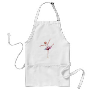 Ballerina in Pink and Lavender, Monogram Standard Apron