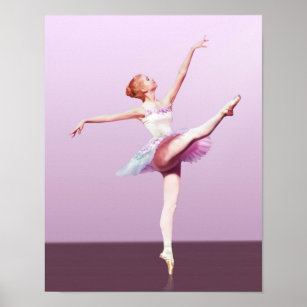 Ballerina in Pink and Lavender Poster