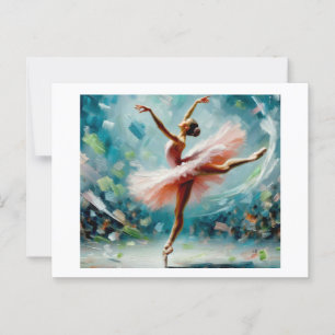Ballerina in Pink, Postcard