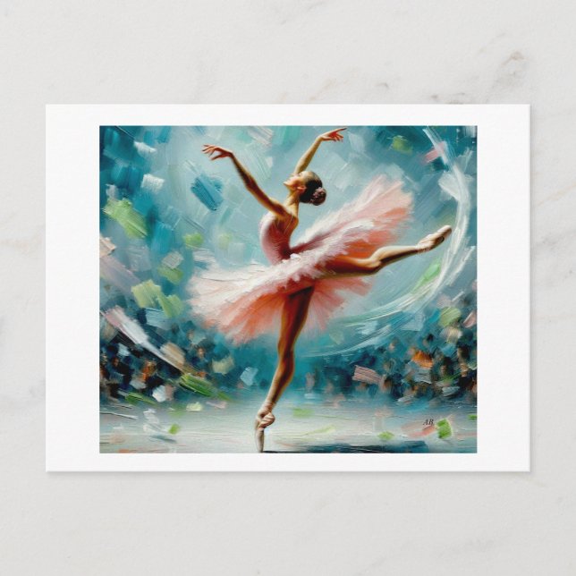 Ballerina in Pink,  Postcard (Front)