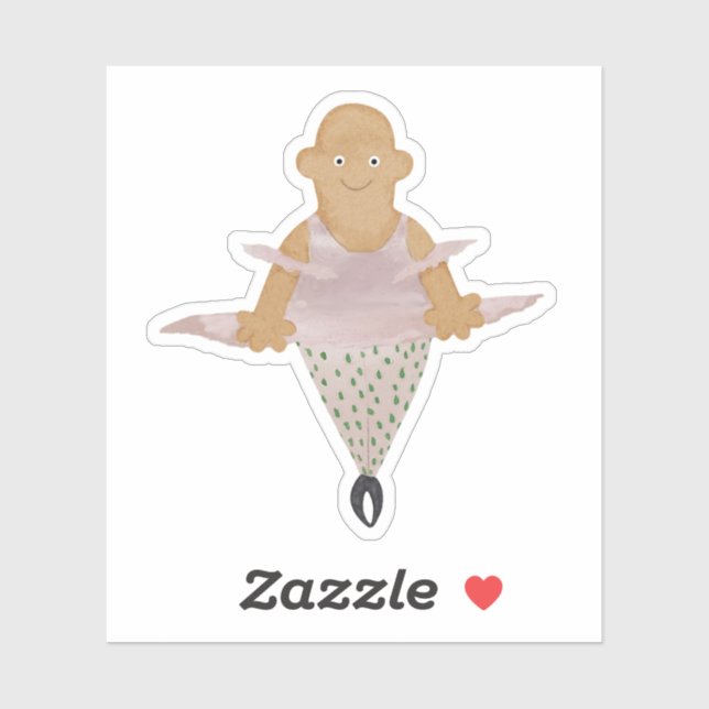 Ballerina in polka dot leggings. (Sheet)