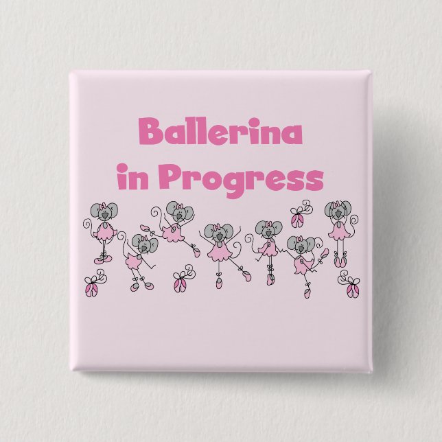 Ballerina in Progress T-shirts and Gifts 15 Cm Square Badge (Front)