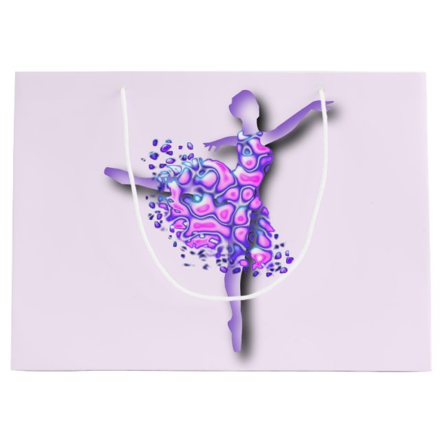 Ballerina In Purple Gift Bag (Front)