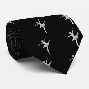 Ballerina in Silver and Black Customisable Tie