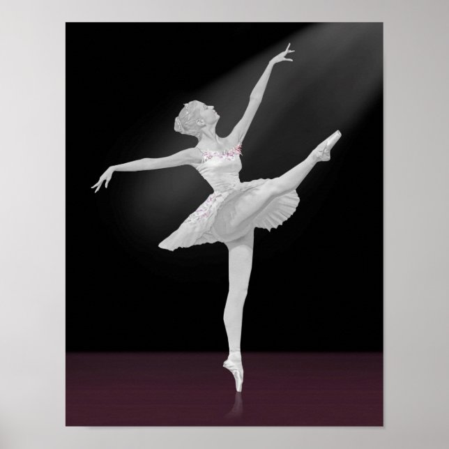 Ballerina in Silver and Black Poster (Front)