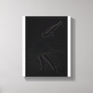 Ballerina in the Snow - Canvas Print