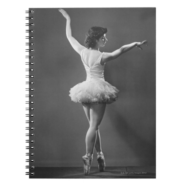 Ballerina in Tutu Spiral Notebook (Front)