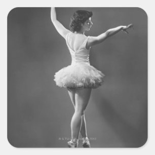 Ballerina in Tutu Square Sticker