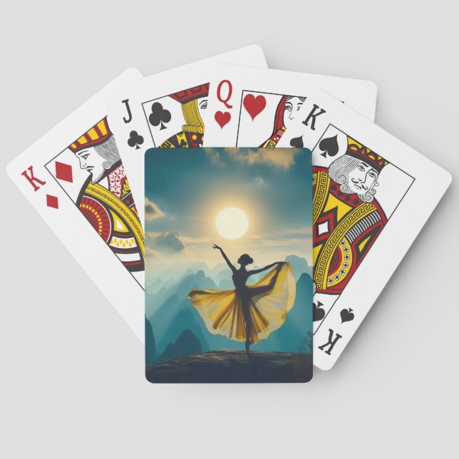 Ballerina In Yellow  Playing Cards (Back)