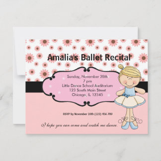 Ballerina Invitation
