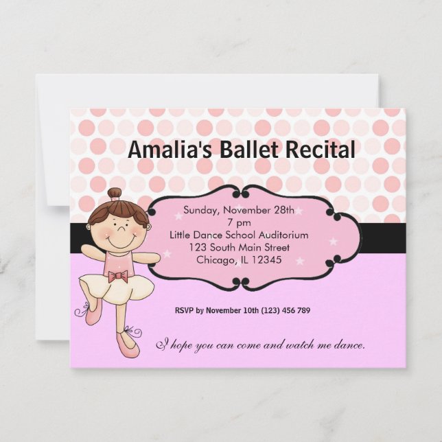 Ballerina Invitation (Front)