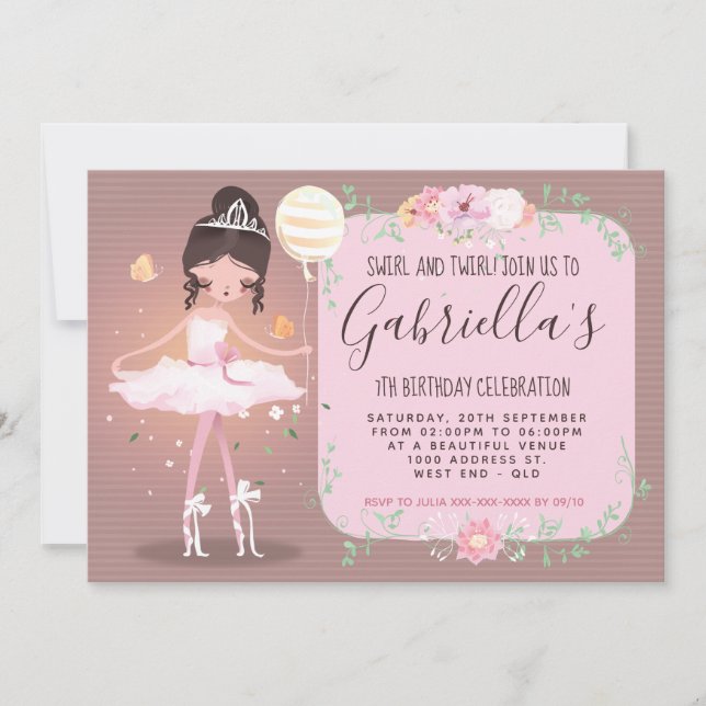 Ballerina Invitation (Front)