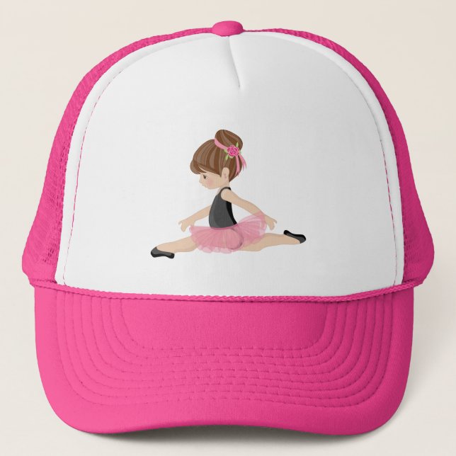Ballerina Lover Pink Trucker Hat (Front)