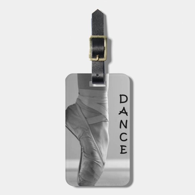 BALLERINA LOVES DANCE LUGGAGE TAG (Front Vertical)