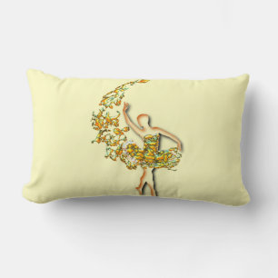 Ballerina Lumbar Pillow Ballet Dancer Woman