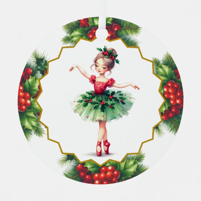 Ballerina Metal Ornament (Front)
