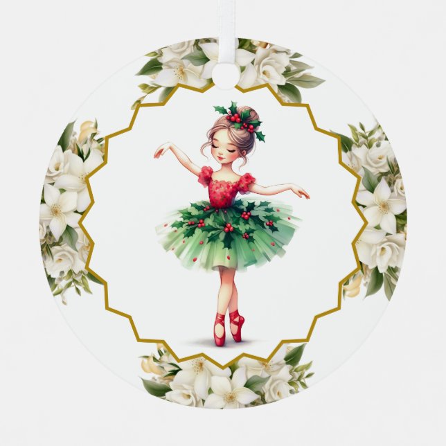 Ballerina Metal Ornament (Front)
