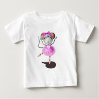 Ballerina Mouse Funny Baby T-Shirt Ballet Dancer