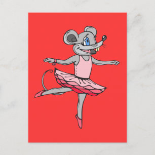 Ballerina Mouse Postcard