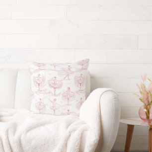 Ballerina Moves Pattern Pink ID738 Cushion