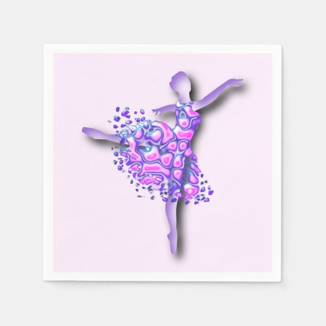 Ballerina Napkins Ballet Dancer Woman (Front)