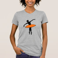 Ballerina Neon Ballet Dancer Silhouette Orange