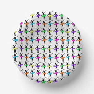 Ballerina Neon Ballet Dancers Dance Birthday Party Paper Plate