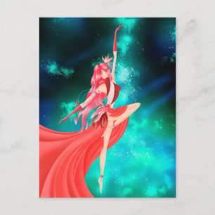 Ballerina Night Sky Postcard