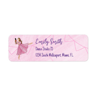 Ballerina Nutcracker Ballet Return Address Label