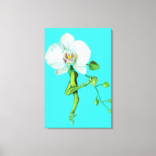 Ballerina Orchid Ballet Dancer Canvas Print