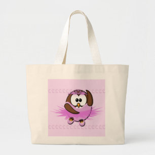ballerina owl large tote bag