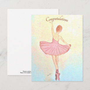Ballerina Painting Greeting Card Personalise it