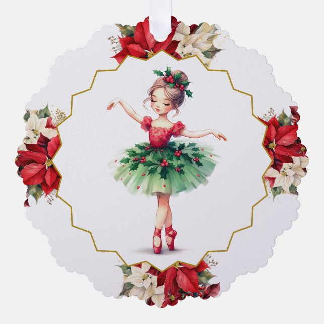 Ballerina Paper Ornament (Front)